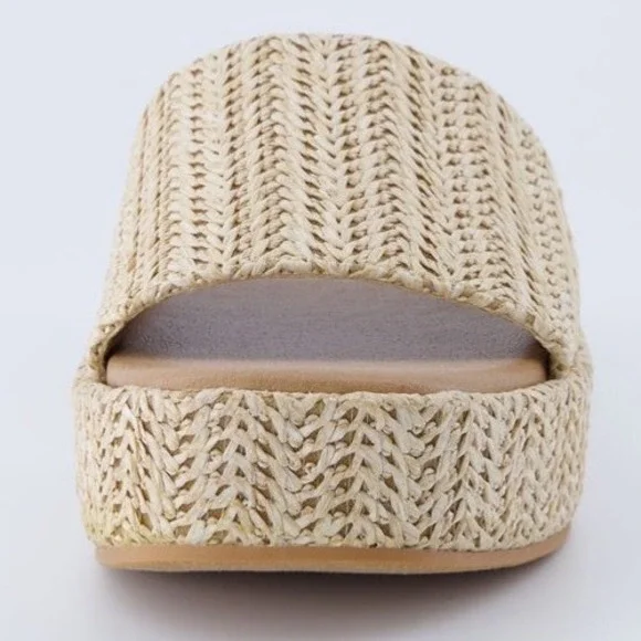 Cushionaire Kudos Platform Wedge Sandals Women Natural Espadrille Comfort Sz 8M - Picture 13 of 16